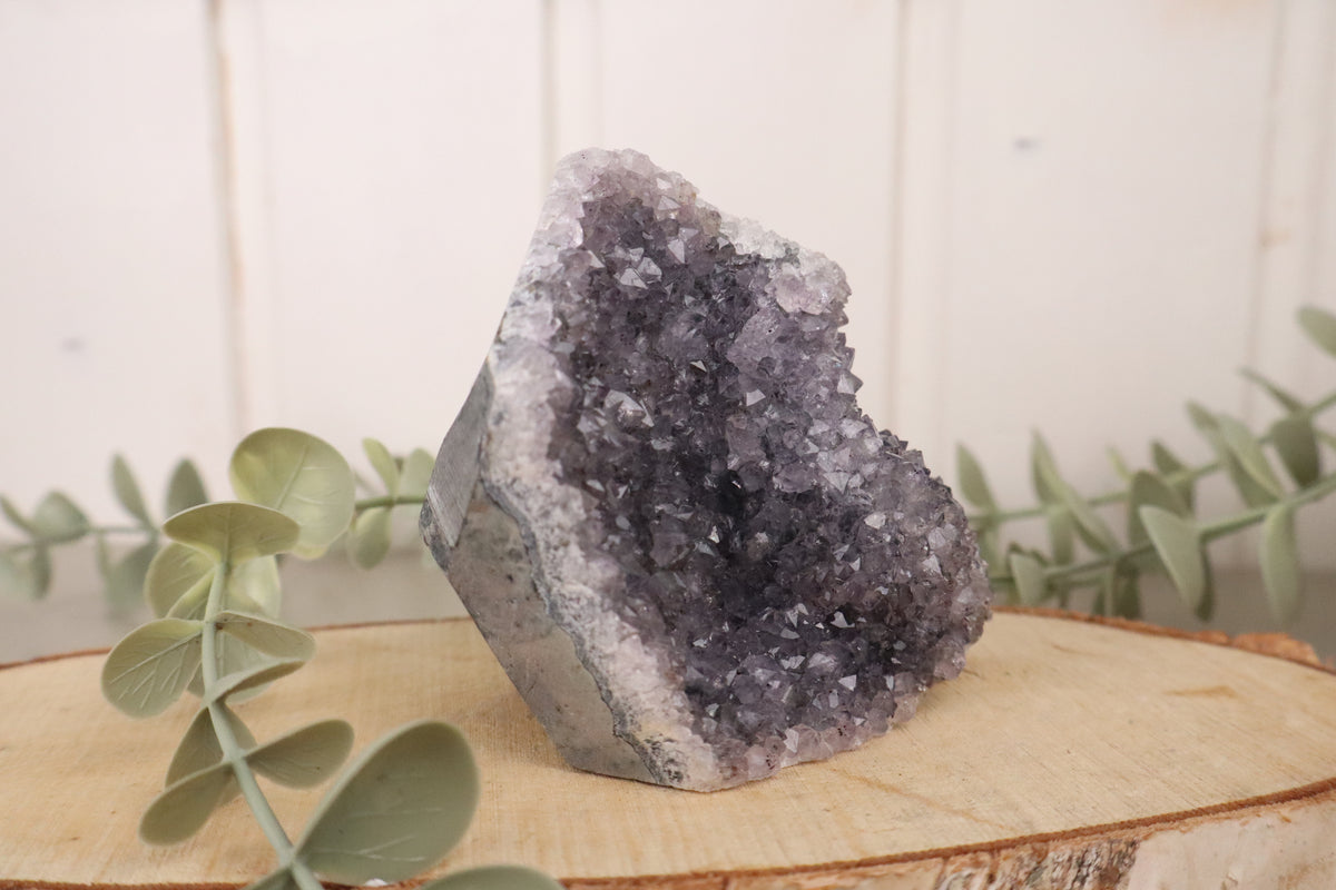 Amethist cluster 407 gram, derde aanzicht