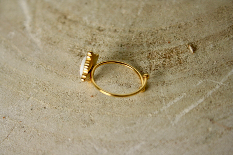 Ring - Sneeuwvlok - RVS - Goud