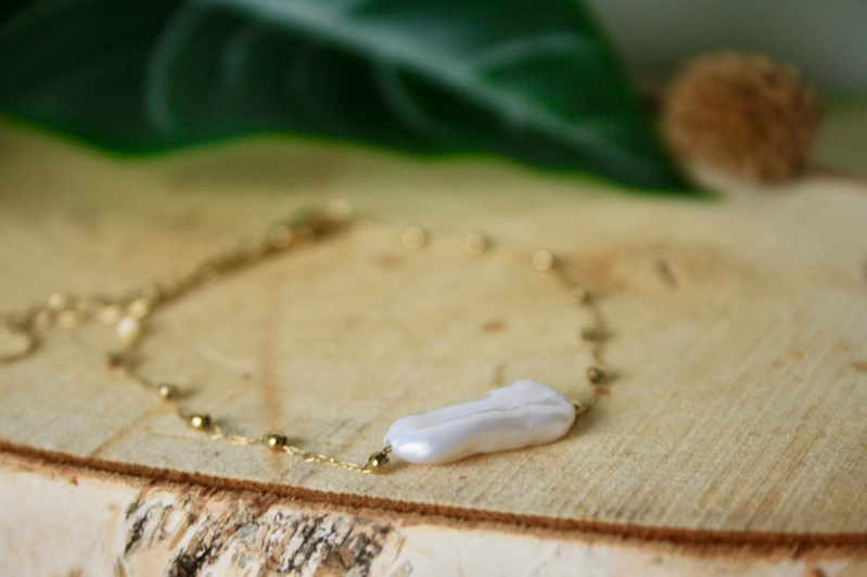 Armband - Parel Goud - RVS
