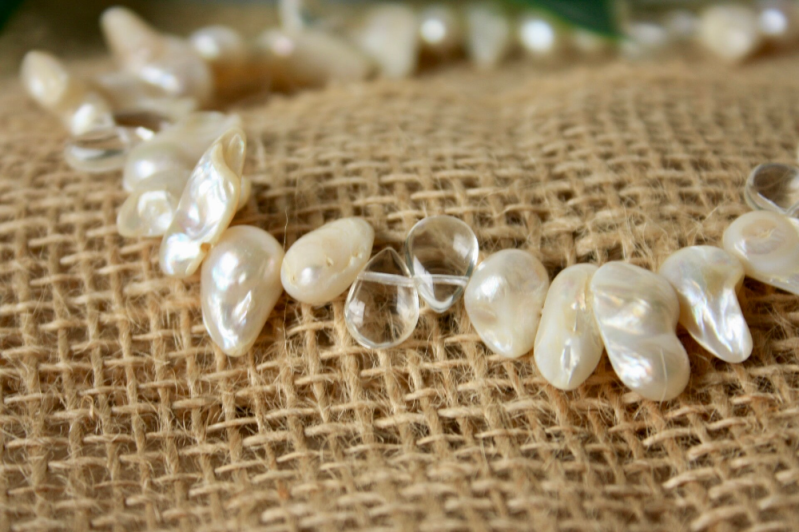 Parelketting met Bergkristal
