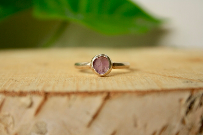 Ring Ruwe Amethist - 925 Zilver (17)