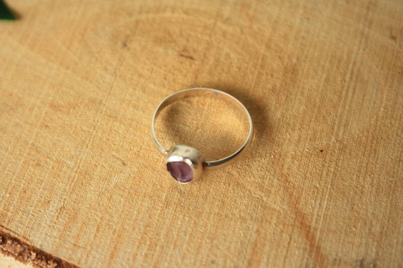 Ring Ruwe Amethist - 925 Zilver (17)