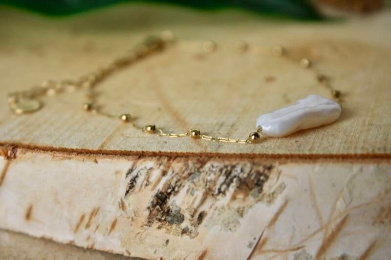 Armband - Parel Goud - RVS