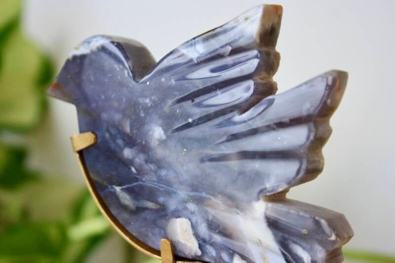 Vredes Duif - Paarse Chalcedoon - Standaard Goud