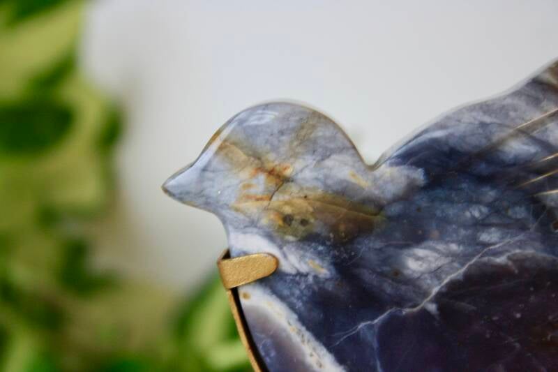 Vredes Duif - Paarse Chalcedoon - Standaard Goud