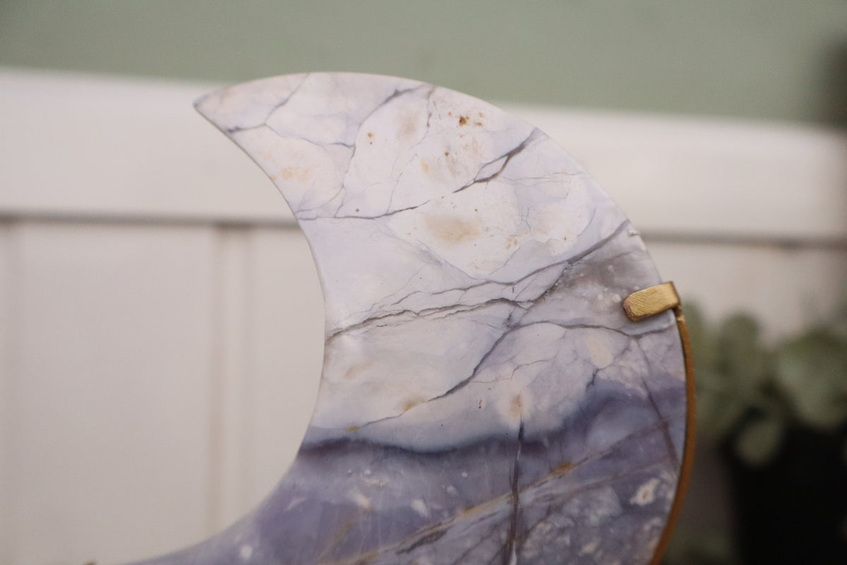 Blauwe chalcedoon maan, zesde aanzicht