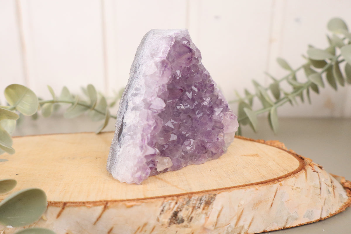 Amethist cluster 255 gram, derde aanzicht