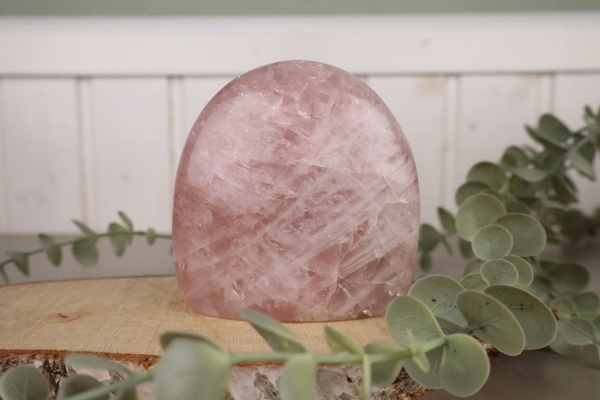 Roze rozenkwarts staander van 9,5 cm en 501 gram