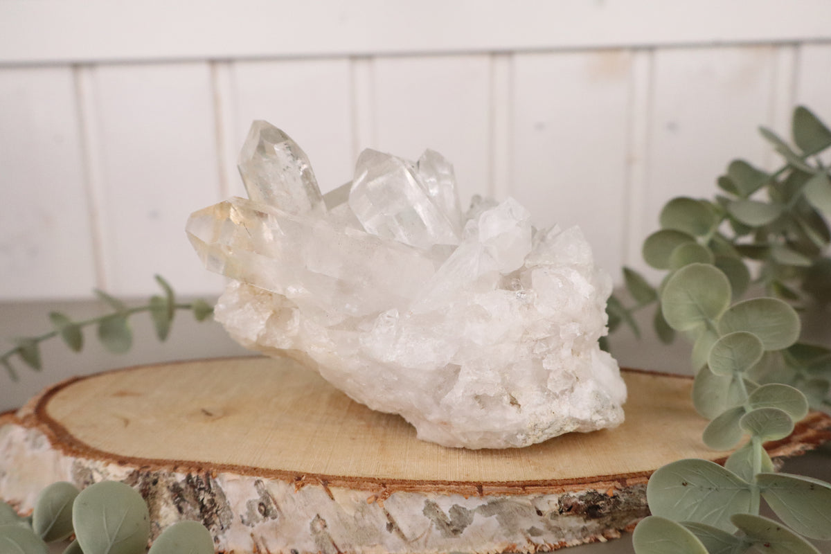 Bergkristal cluster met dubbeleinders, 786 gram