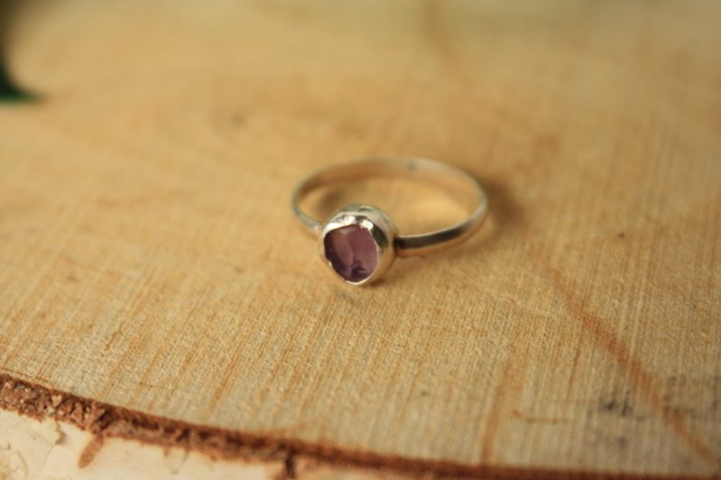 Ring Ruwe Amethist - 925 Zilver (17)