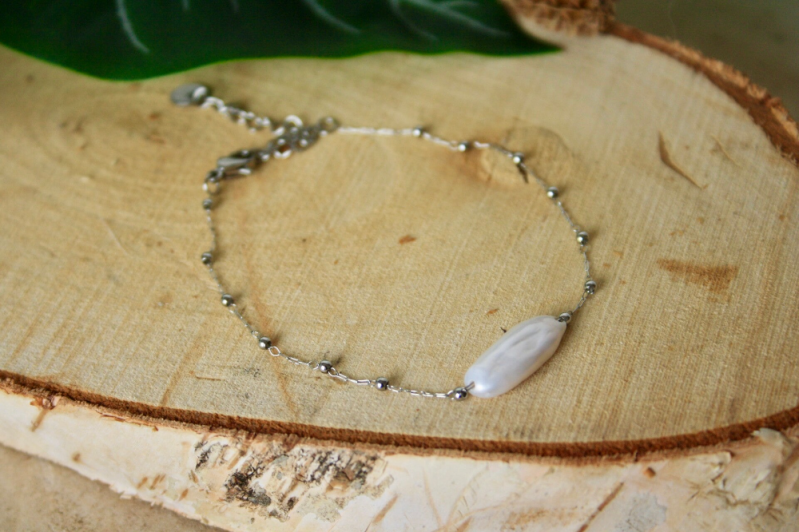 Armband - Parel Zilver - RVS