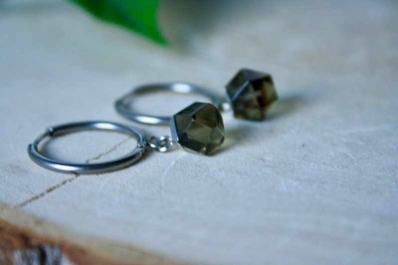 Oorbellen - Groene Topaz - RVS - Zulver