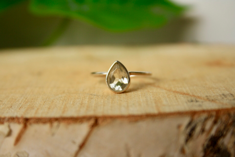 Ring Bergkristal – 925 Zilver – Druppel (17)