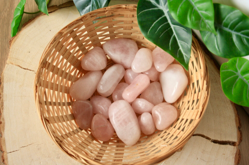 Rozenkwarts - Trommelsteen - A kwaliteit - (4 - 6 cm)