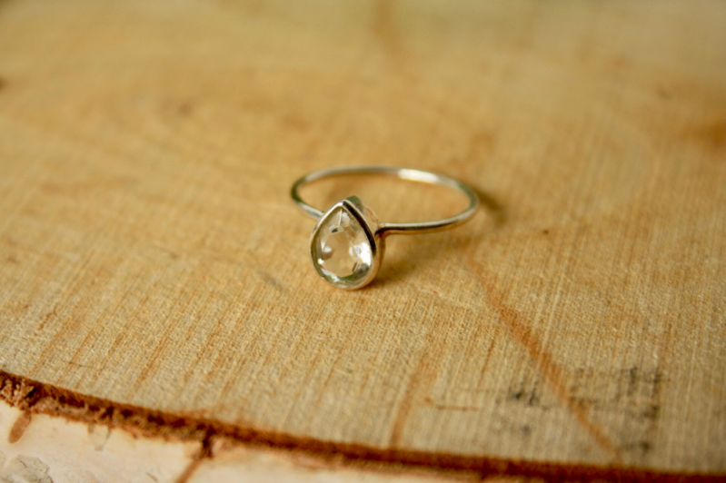 Ring Bergkristal – 925 Zilver – Druppel (17)