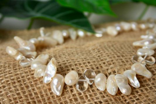 Parelketting met Bergkristal